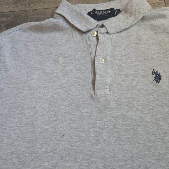 Bundle of 3 U.S. Polo Assn. Men's Polo Shirts Size M  Red Blue Gray Luxury Feel - Picture 16 of 16